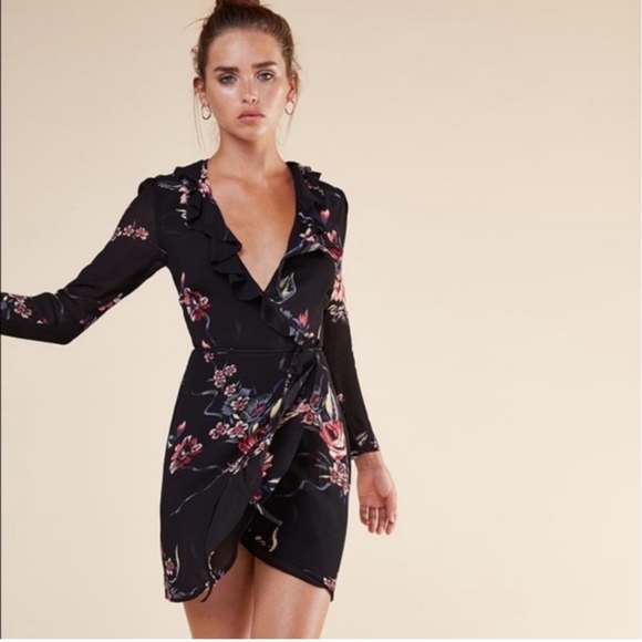Reformation Dresses & Skirts - Reformation Dickenson Corsage Wrap MiniDress